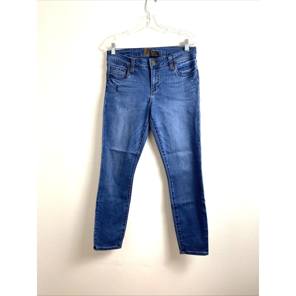 Kut from the Kloth Skinny Blue Jeans Size 10 Denim Mid Rise Medium Wash Stretch